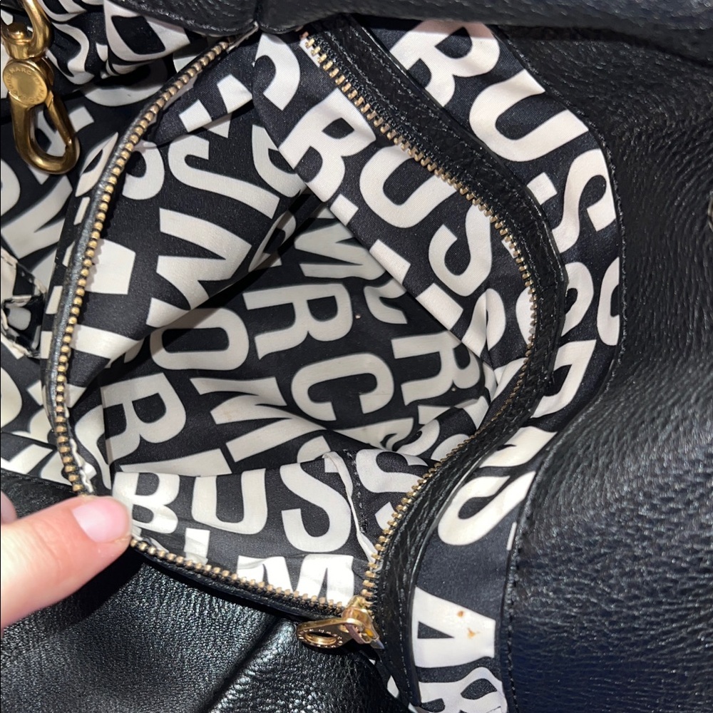 Marc Jacobs Black Tote with Gold Accents - Picture 10 of 12